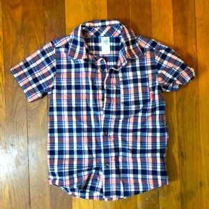 NWOT Carter’s 4T plaid shirt sleeve button down
